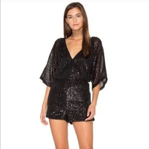 BB Dakota Black Sequin Romper